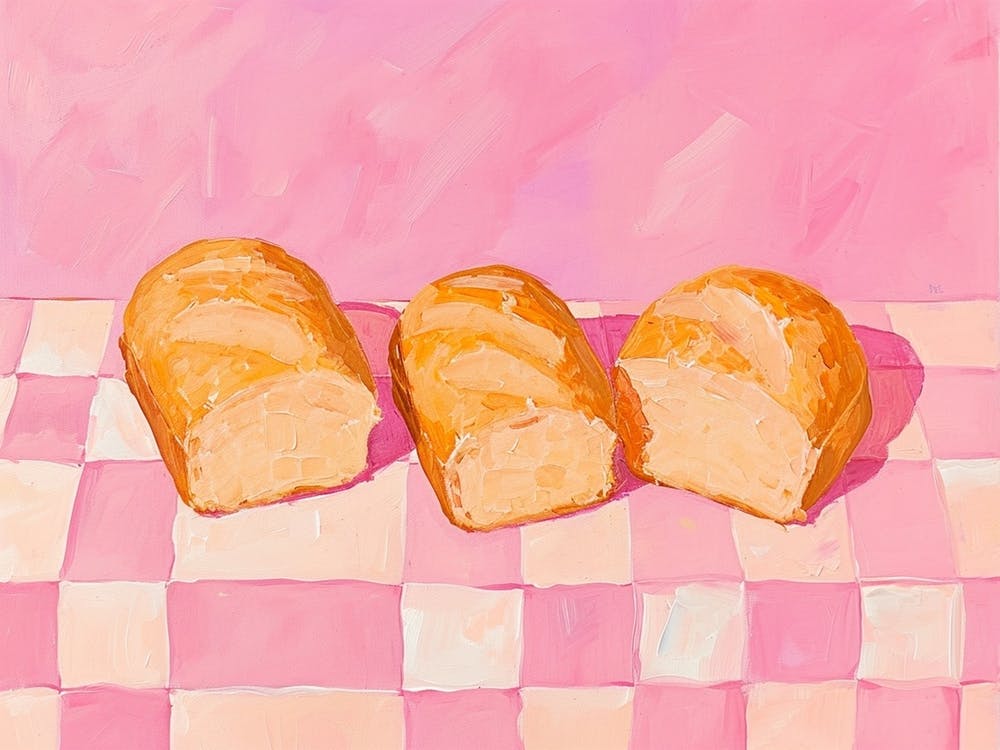Bread Pink Checkerboard 3