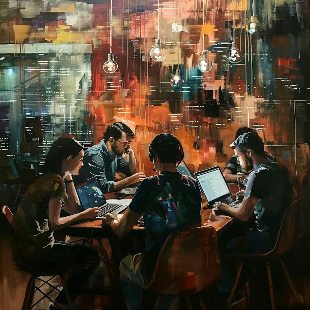 A Startup Incubator Oil Painting Illustration 1718666902 3