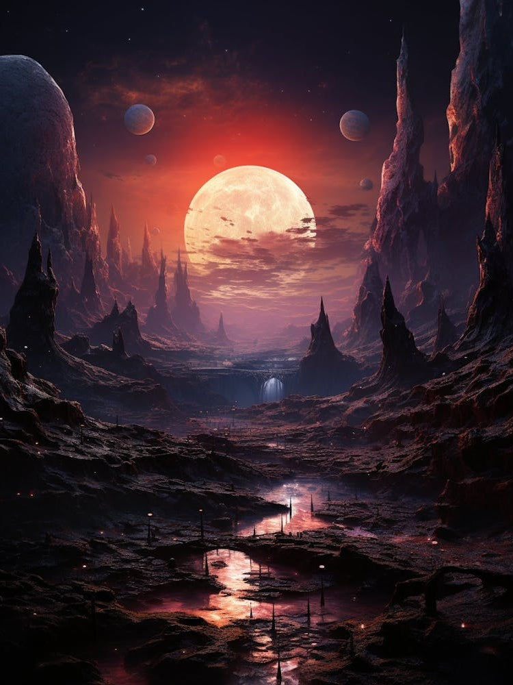 Alien Landscape Abstract Minimalist 2