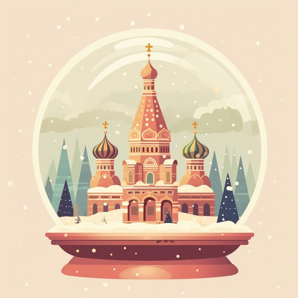 Moscow Russia 4 Snowglobe