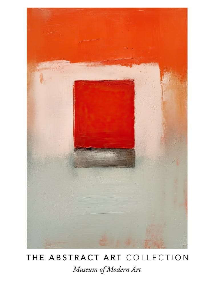 Red Door Abstract Painting 2 Exhibition Poster
