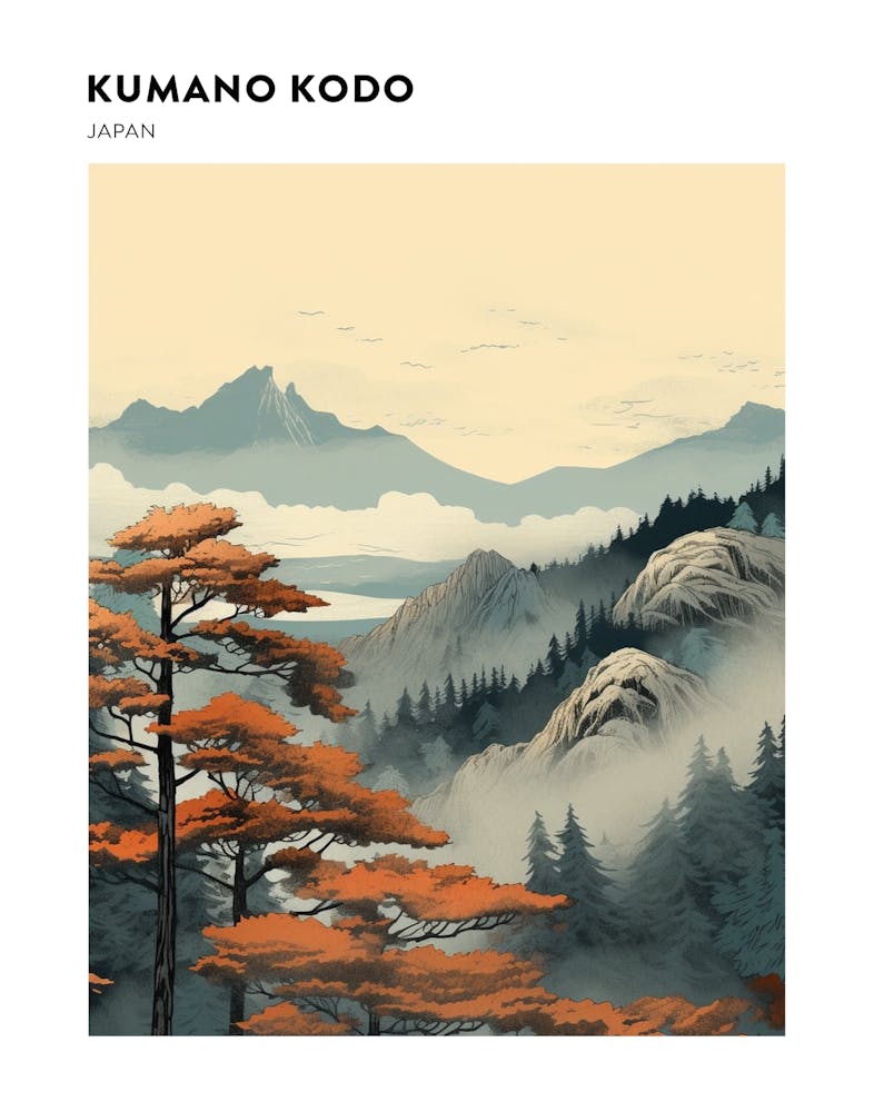 Kumano Kodo Japan 2 Hiking Trail Landscape Poster