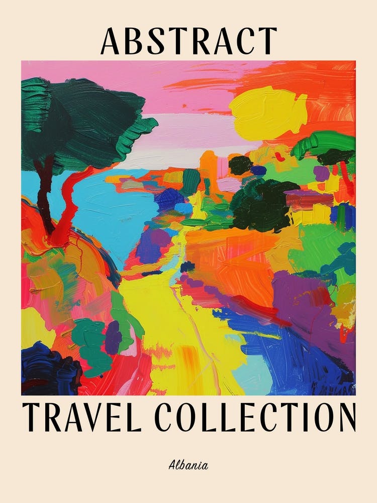 Abstract Travel Collection Poster Albania 6