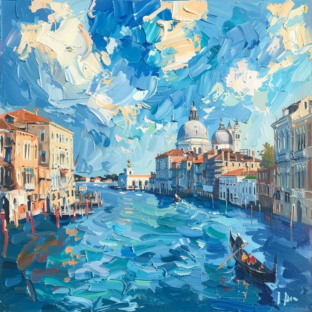 A Venice With Grand Canal Oil Painting Illustrat 1720474960 2