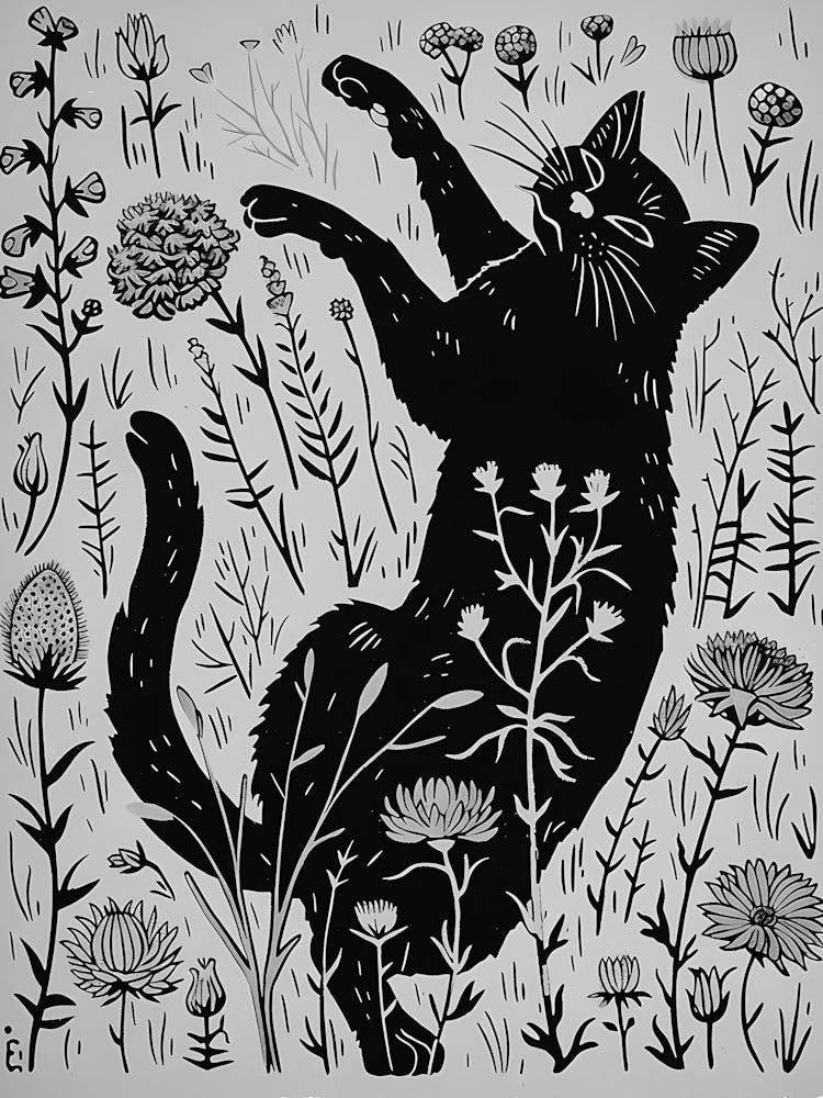 Cat In The Meadow 1