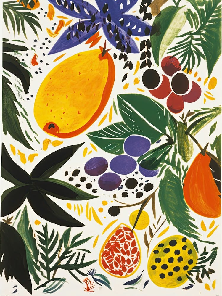 Starfruit Fruit Drawing 4