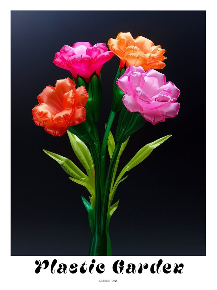 Affiche Fleurs Gonflables Lumineuses Œillets 2