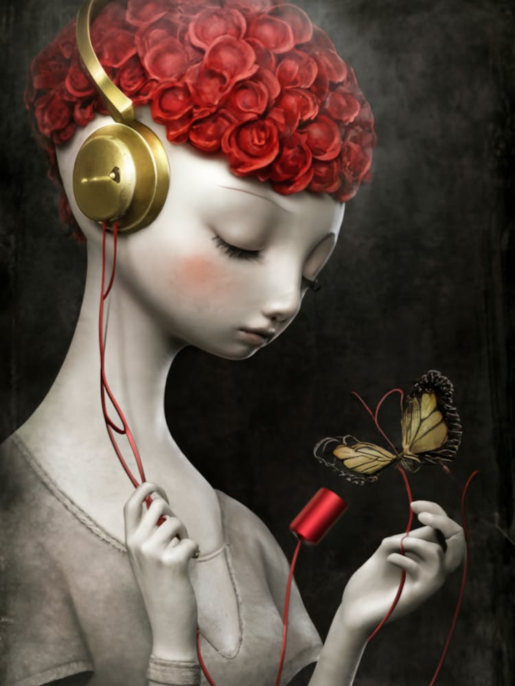 Girl Listening To Music 9