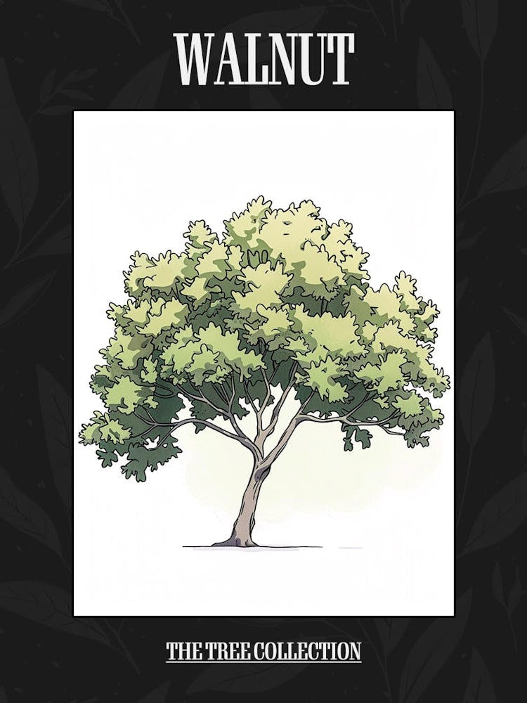 Walnut Tree Pixel Illustration 2 Poster