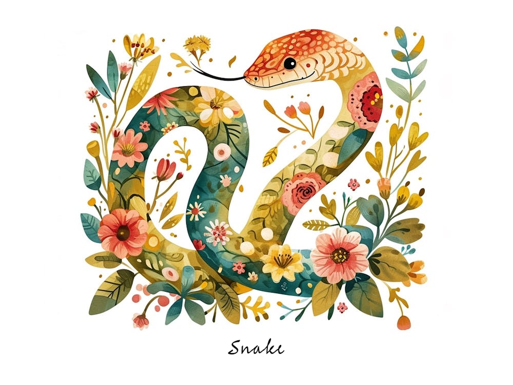 Little Floral Snake 4 Poster