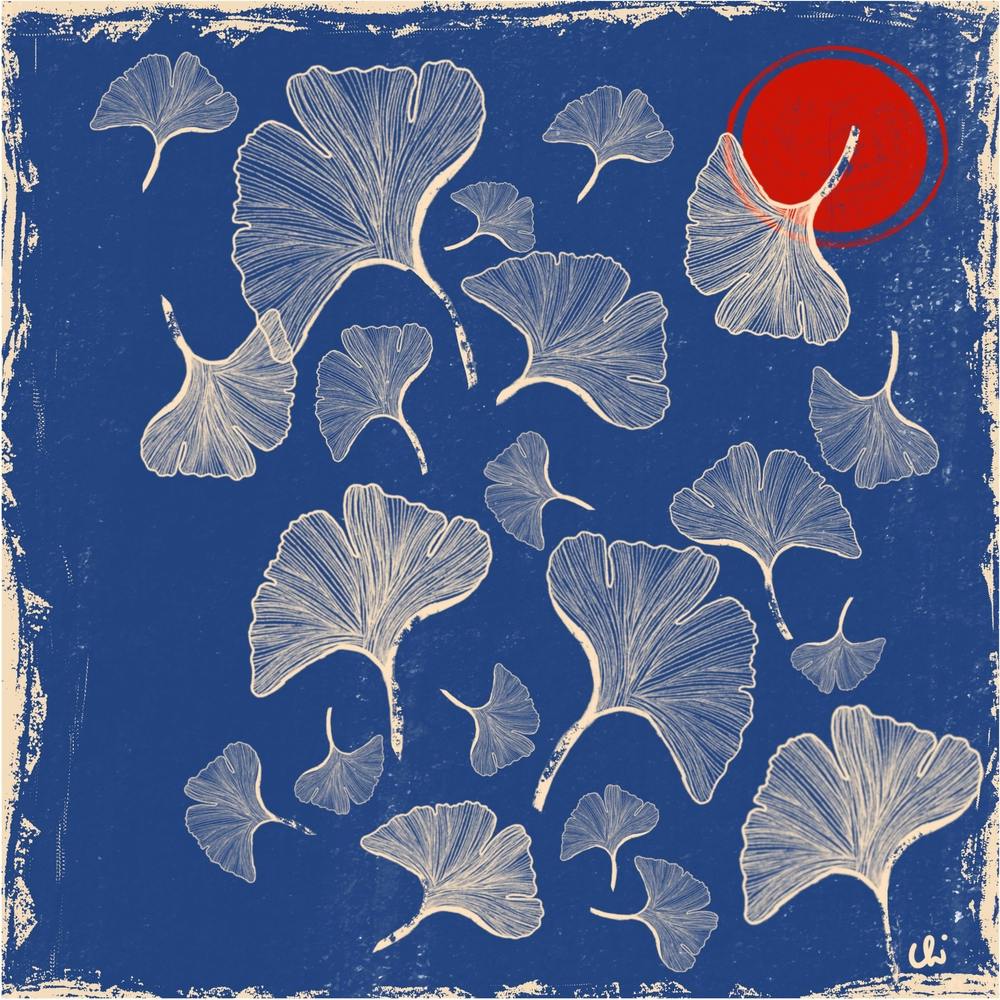 Gingko Flower Square