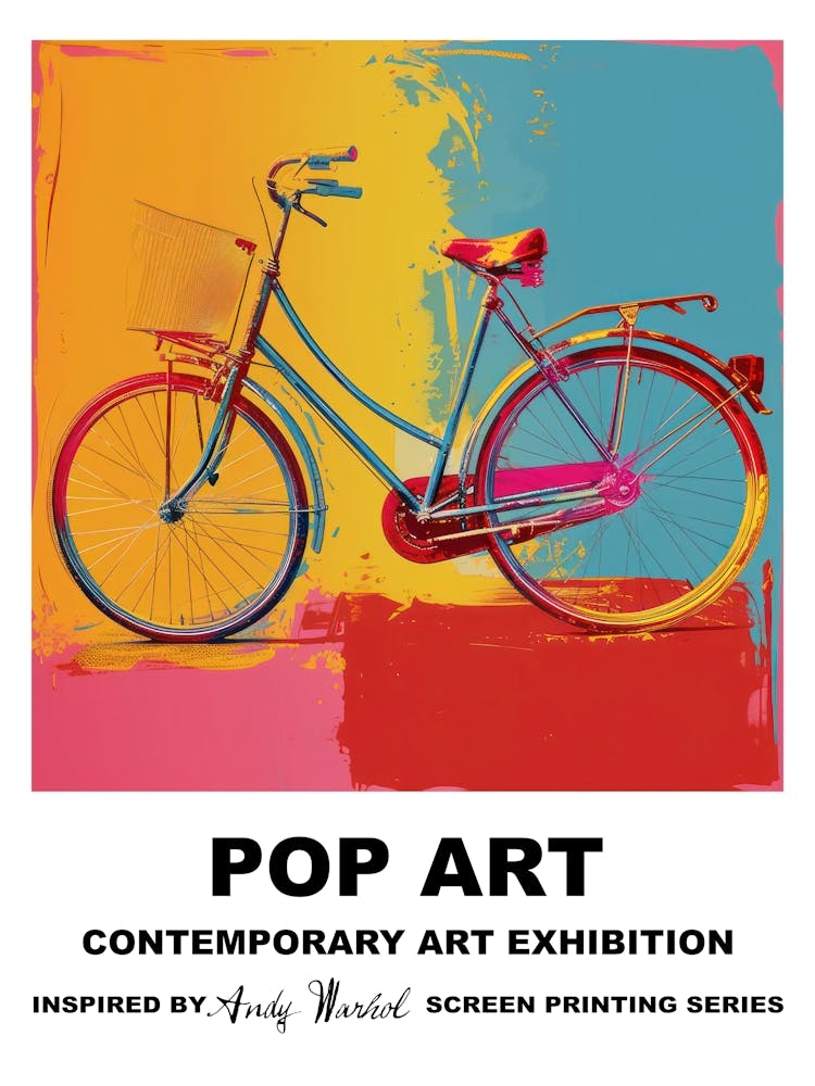 Poster Retro Bicycle Pop Art 3