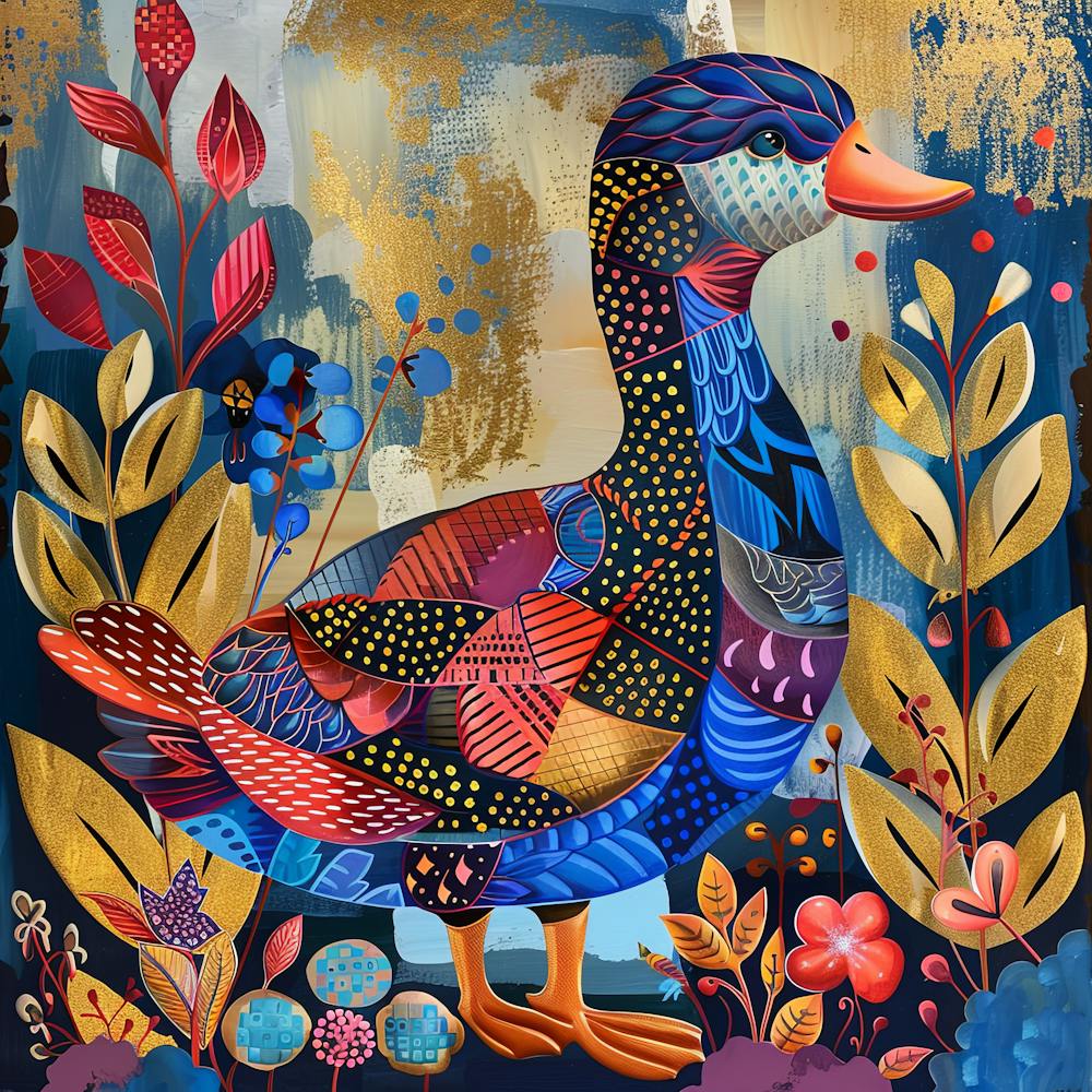 Patchwork Quilted Duck 1