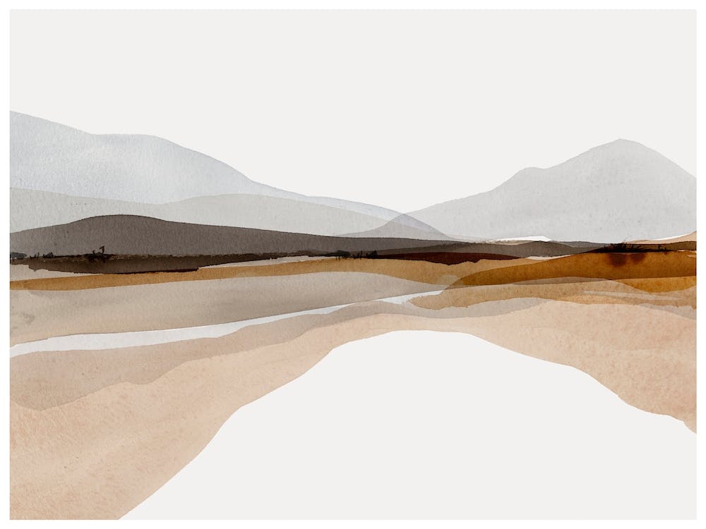 Minimalist Watercolor Landscape