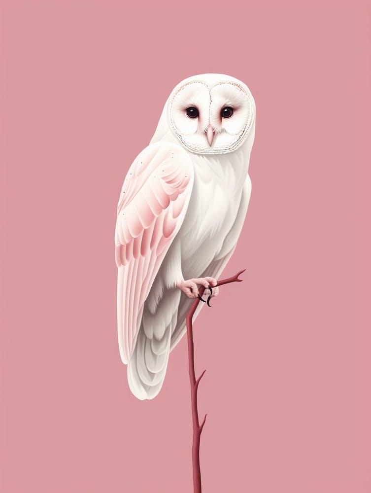 Minimalistische Schleiereule 1 Illustration
