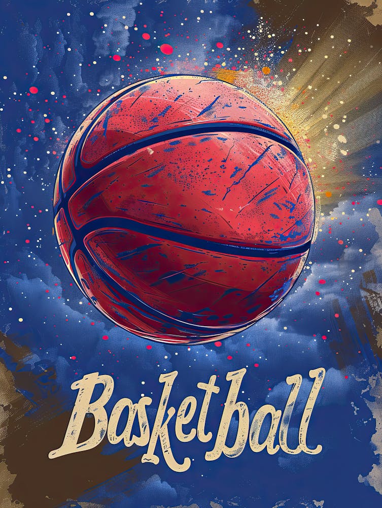 Basketball Retro Poster