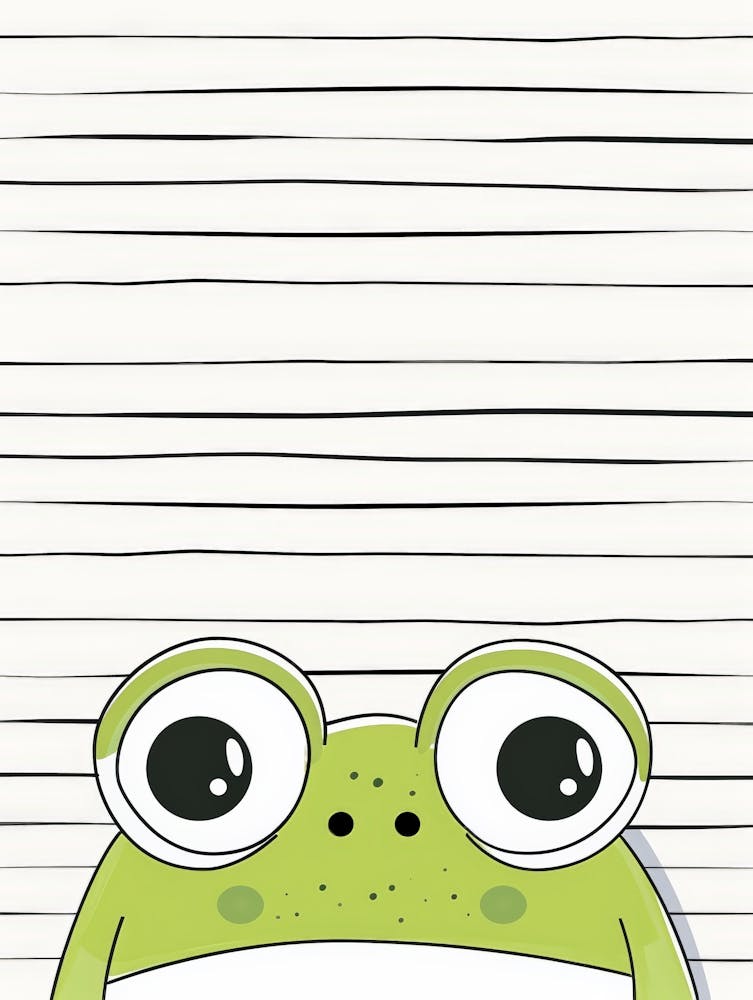 Frog On A Paper