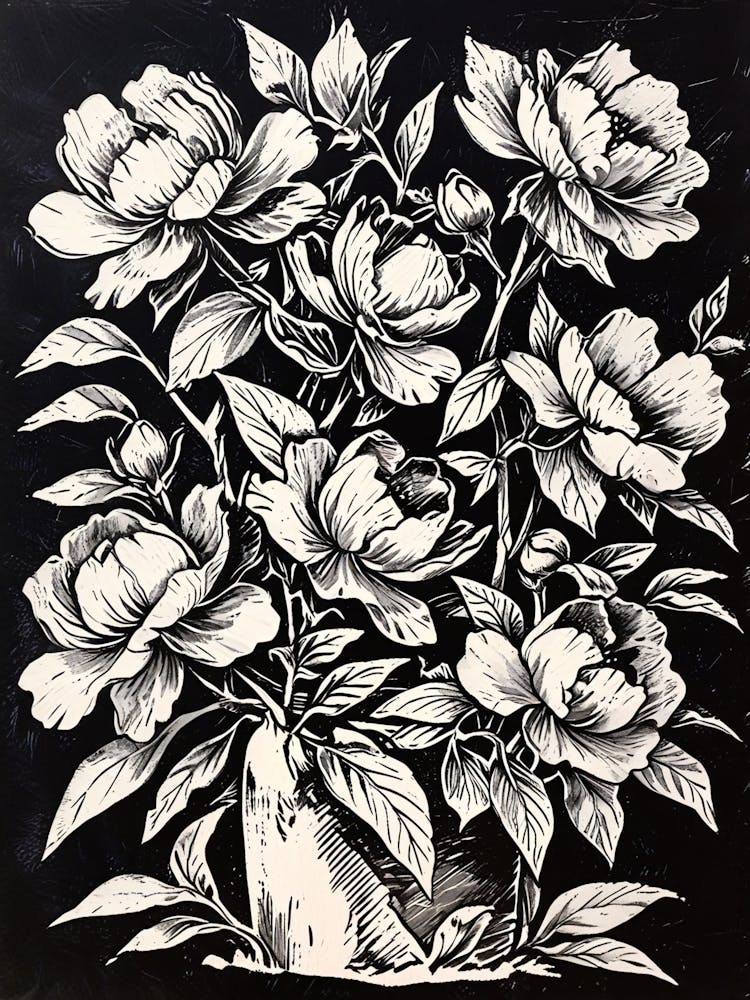 Peonies In A Vase