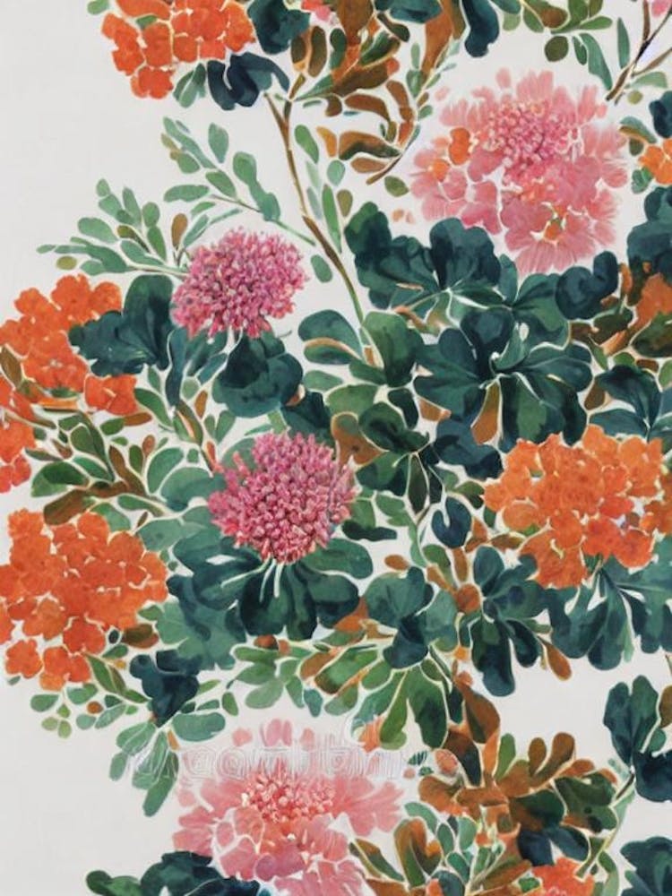 Pocillopora Vintage Graphic Watercolour