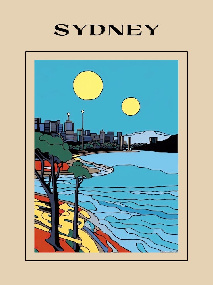Minimal Design Style Of Sydney, Australia 3 Poster