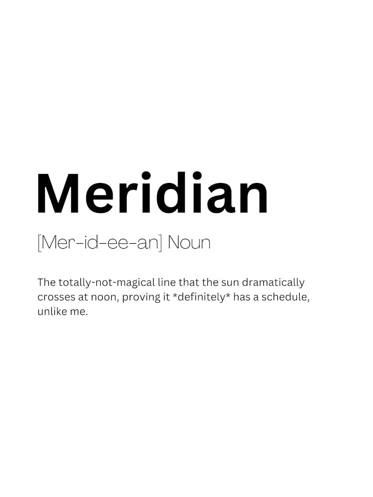 Meridian Definition Meaning 1