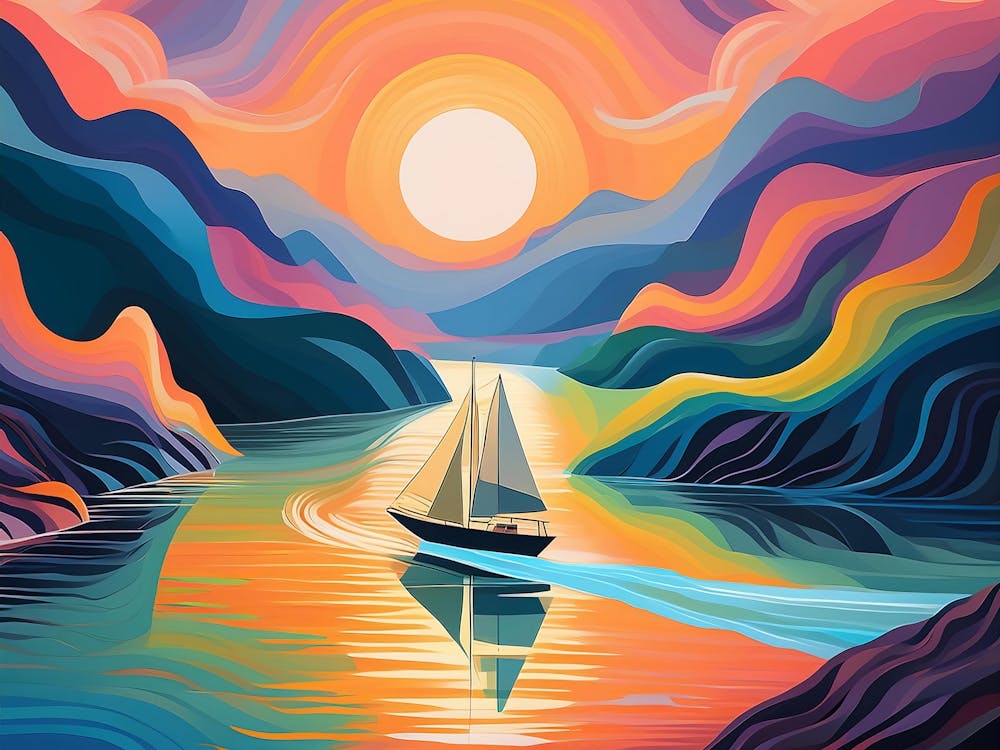 The Boat Sails Off Into The Sunset