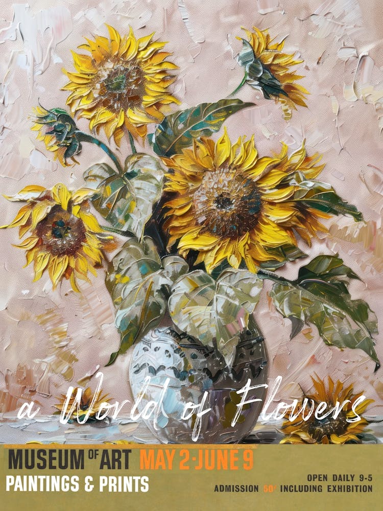 Eine Welt der Blumen, Van Gogh Ausstellung Sonnenblumen 2