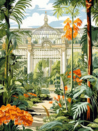 Botanischer Garten Mnchen Nymphenburg Germany Modern Illustration 1 