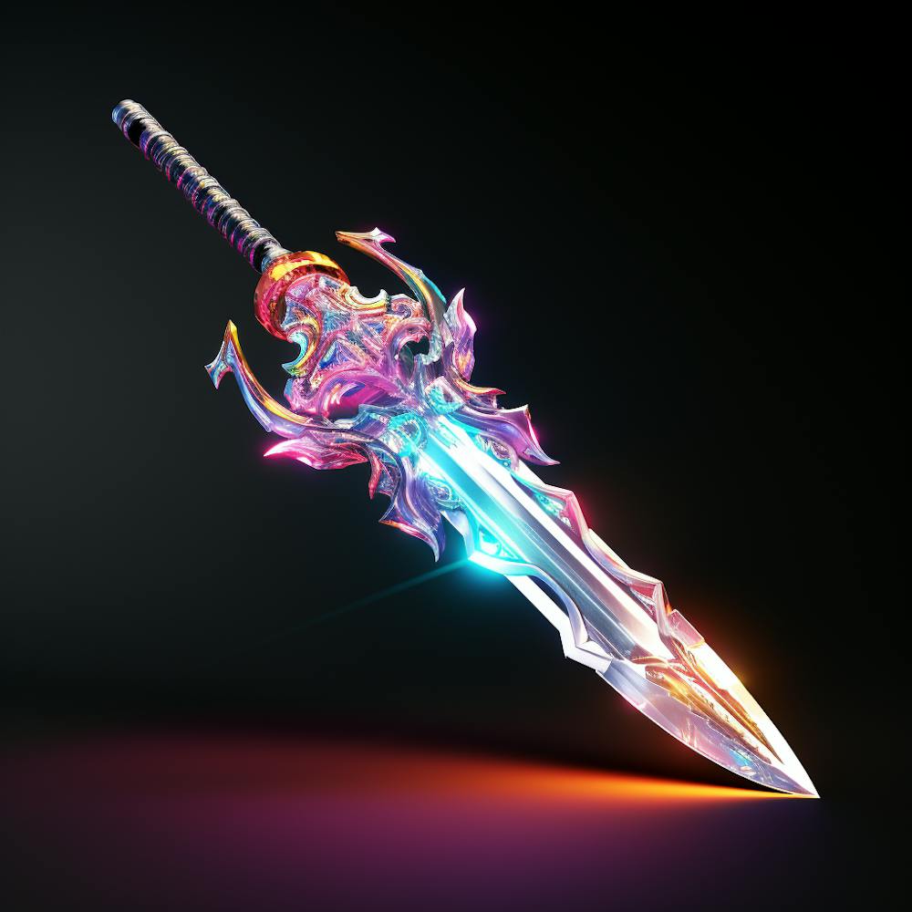 Sword On A Black Background