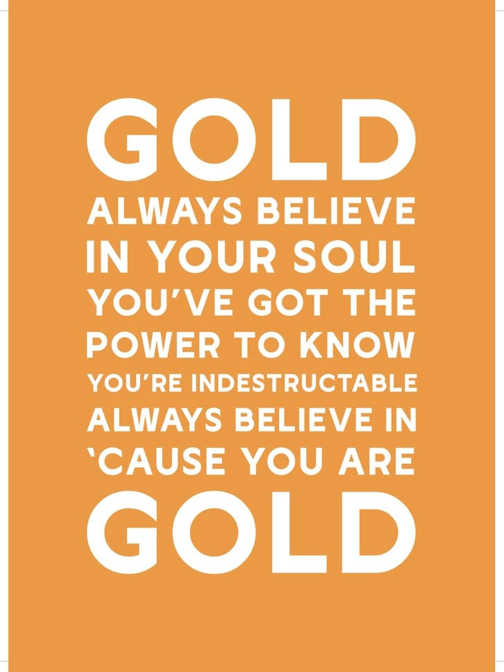 Gold Spandau Ballet Lyrics A4 01