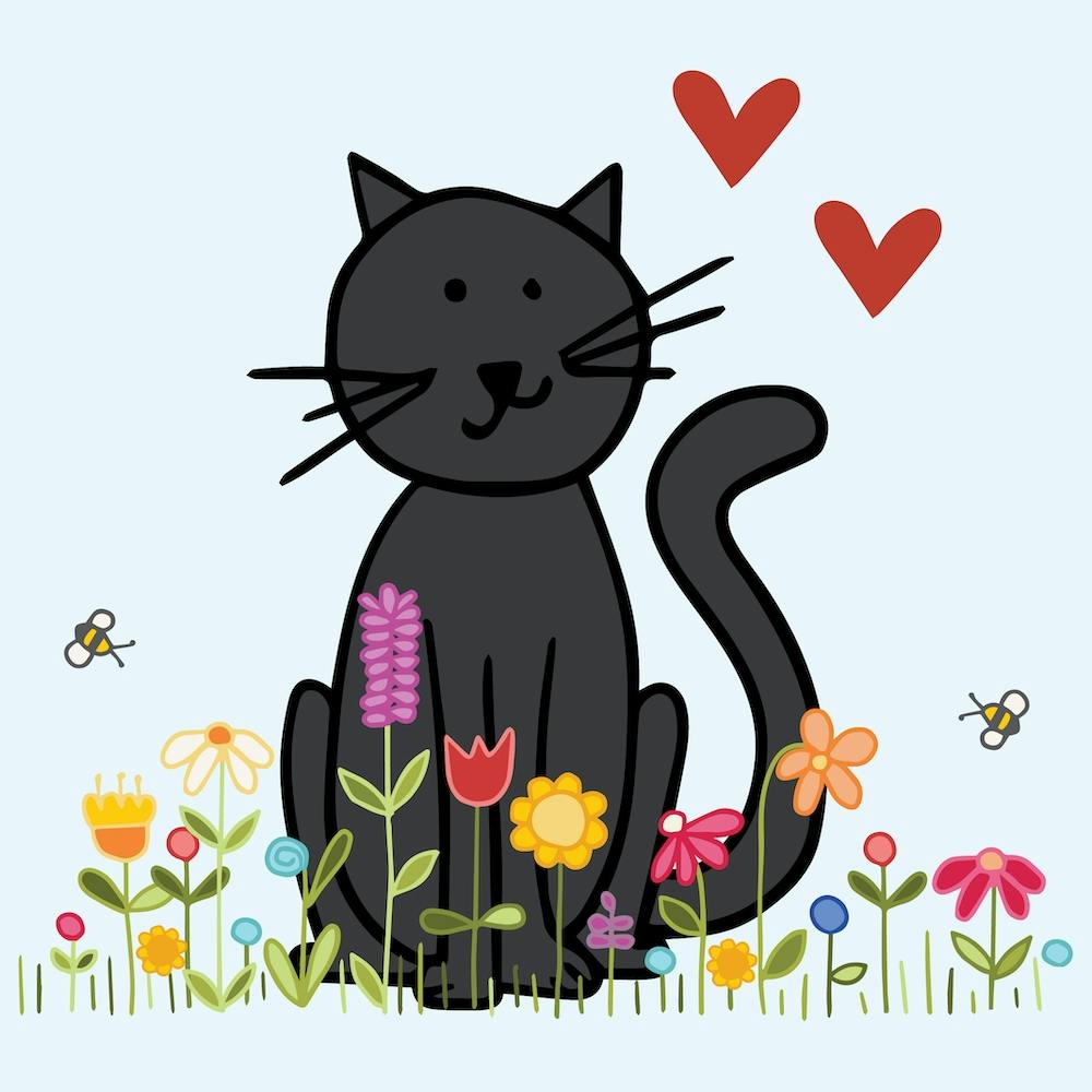 Mindfulnice Flower Cat