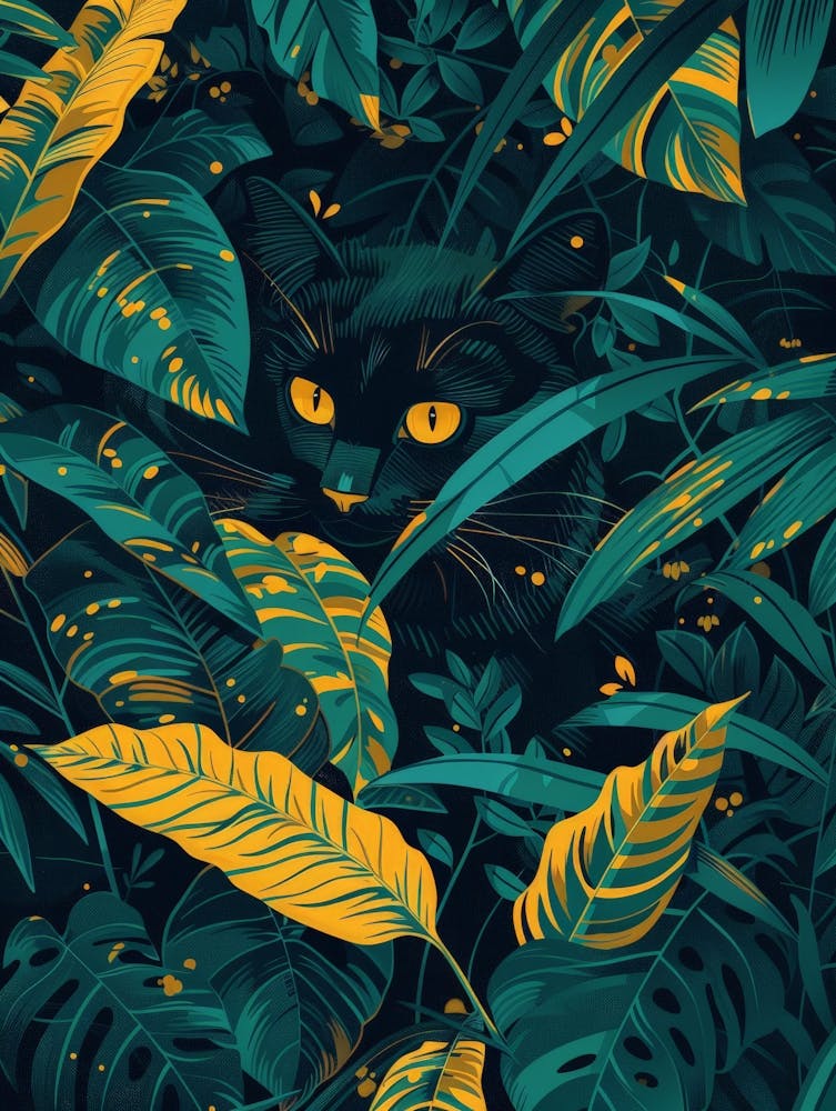 Black Cat In The Jungle 7