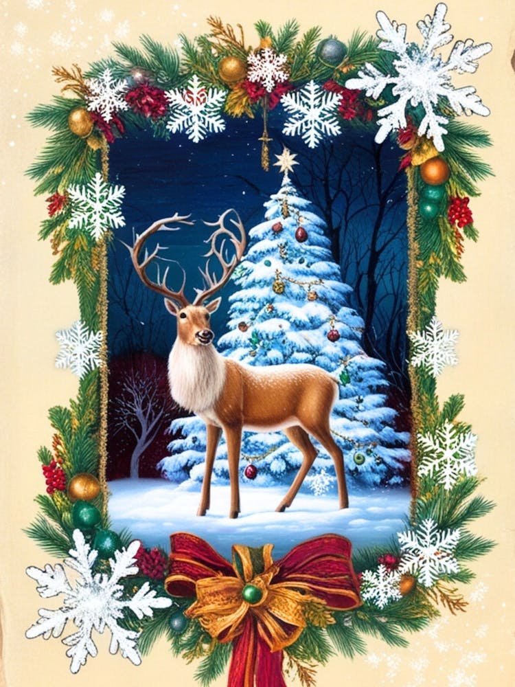 William Morris Christmas Deer 5