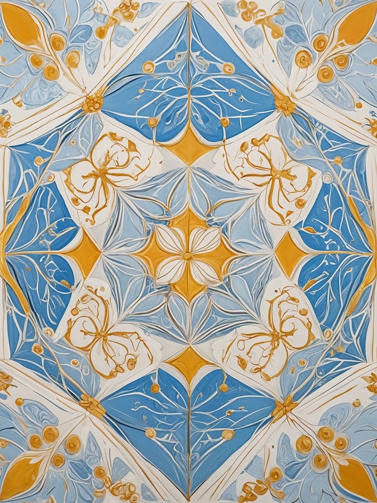 Blue And Gold Kaleidoscope no4