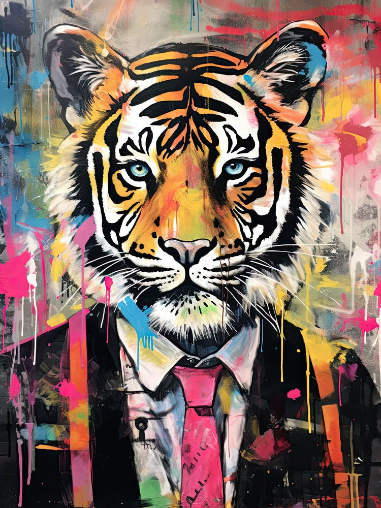 Tiger in office suit