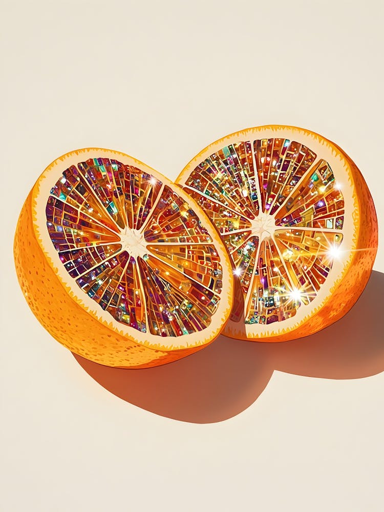 Oranges With Glitter
