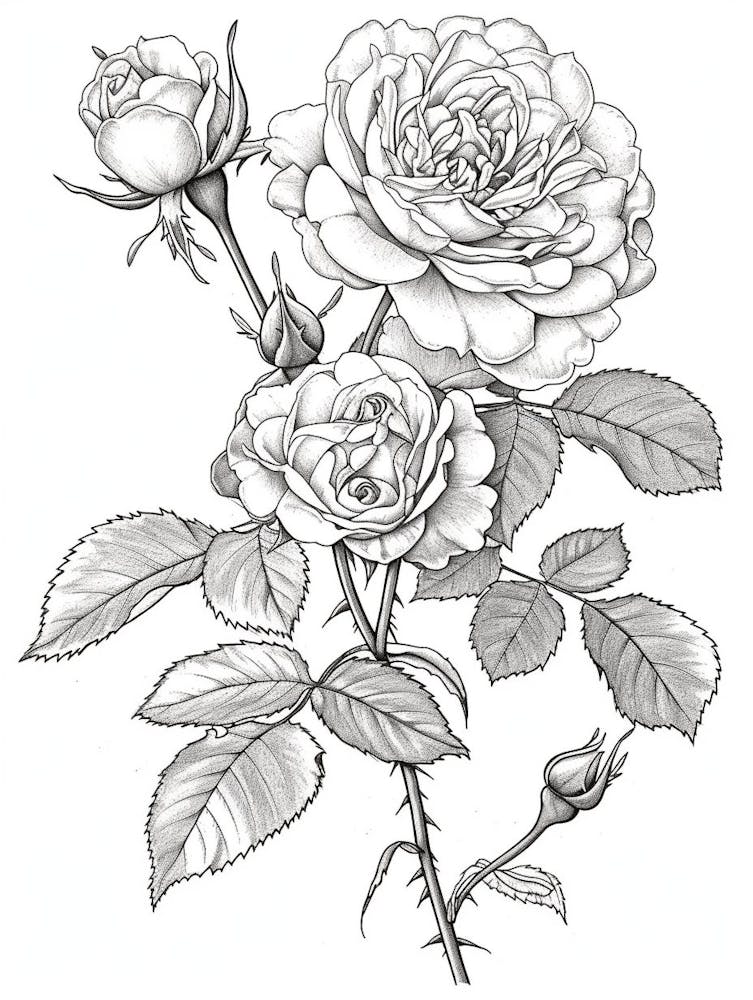 Roses Sketch 38