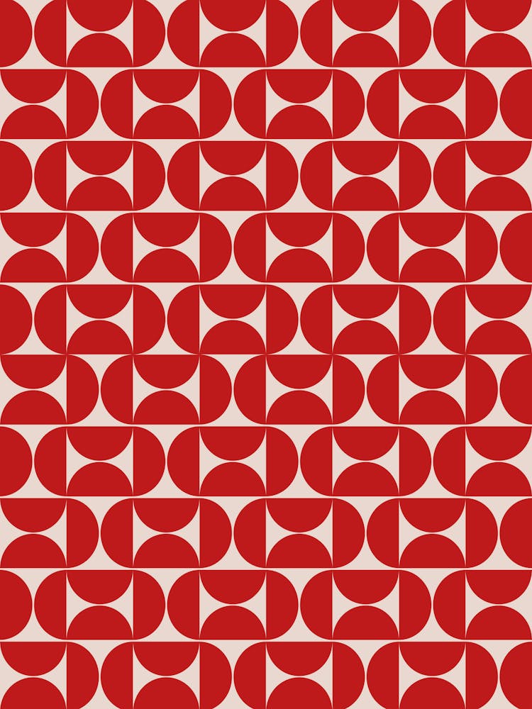 Mid Century Modern Red