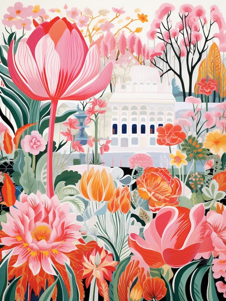 Lotusland Usa Jardin Illustration Moderne 2