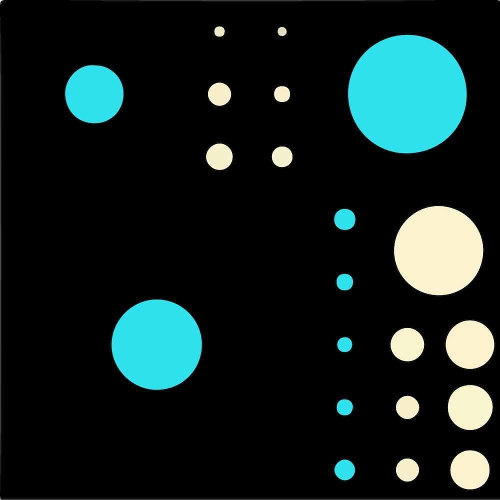 Yayay Dots Turquoise Square