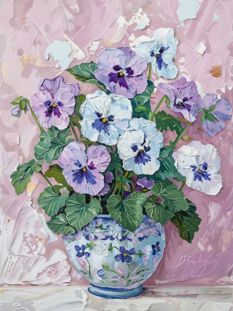 A World Of Flowers Pansies 1 Painting