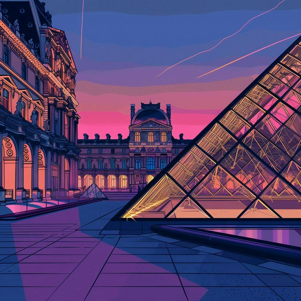 Louvre At Sunset 2