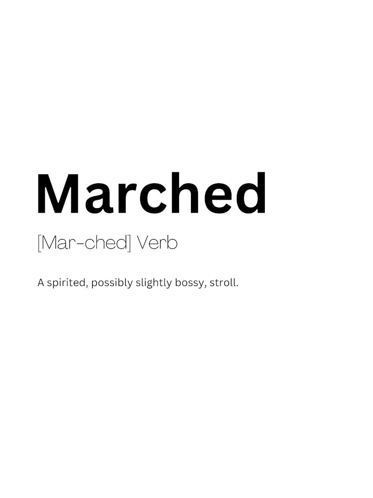 Marched Définition Signification