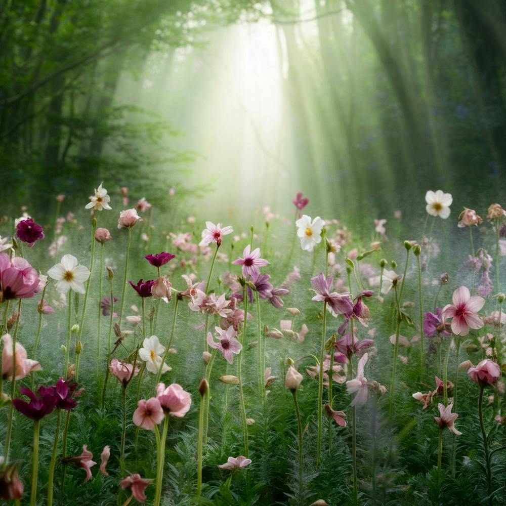 Anemones In The Forest