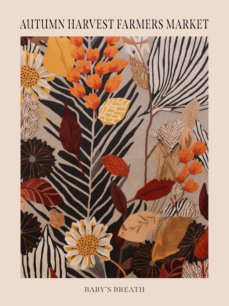 Fall Botanicals Babys Breath 1 Poster