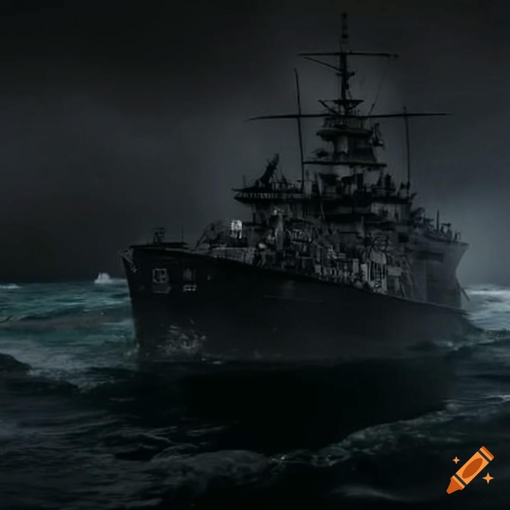 Battleship In The Ocean
