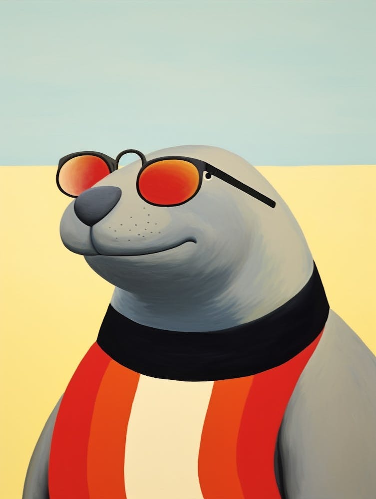 Little Elephant Seal 1 Wearing Sunglasses