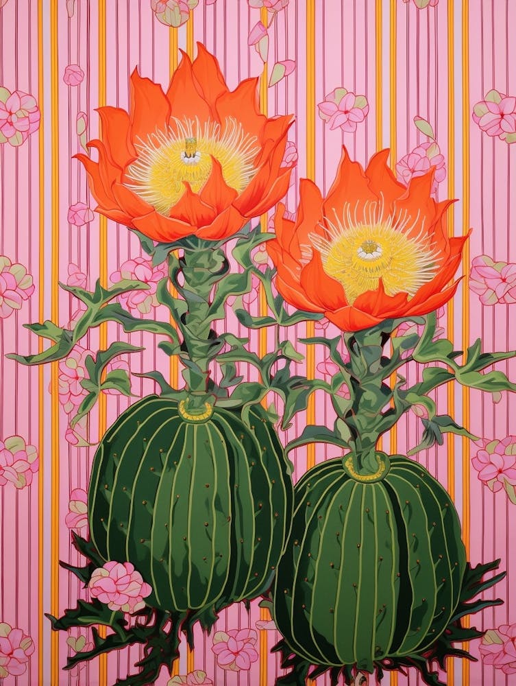 Mexican Style Cactus Illustration Melocactus Cactus 2