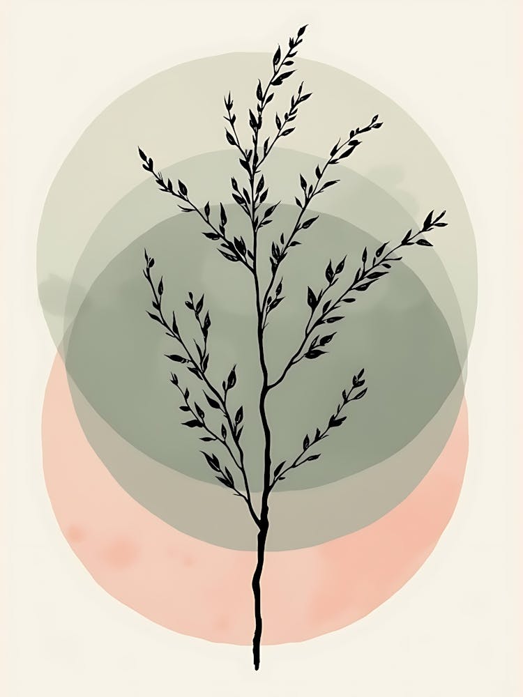 Creamy Stem Silhouettes with Soft Accents