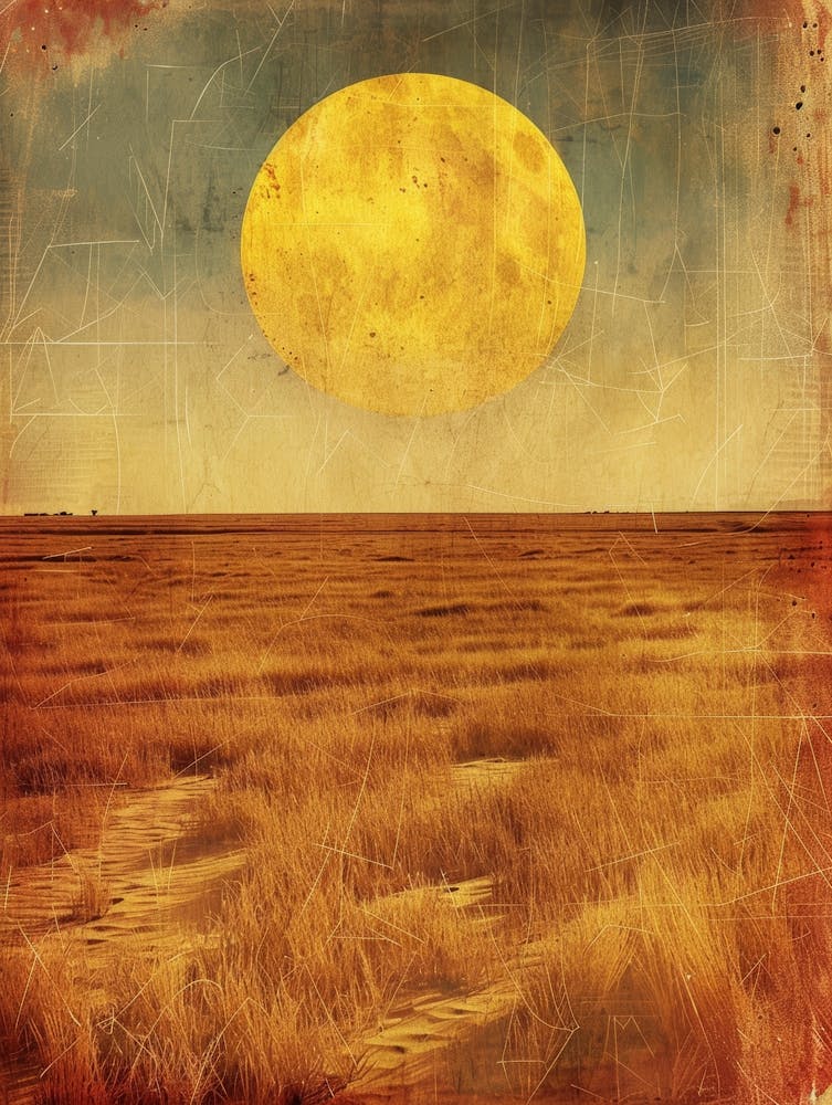 Full Moon In The Desert Photo